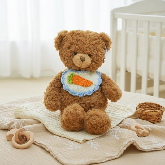 Bambino's Wortel Slabbetje Teddybeer