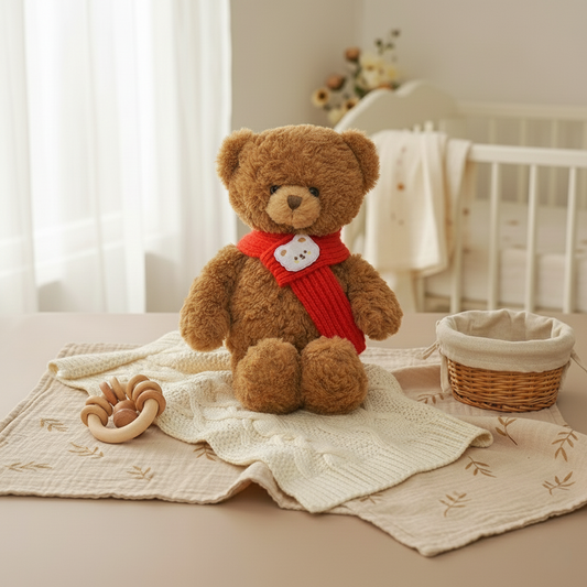 Bambino's Rode Sjaal Teddybeer