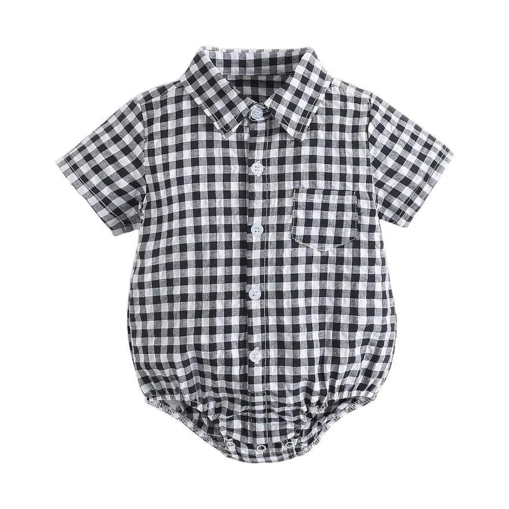 Bambino's Geruitte Romper