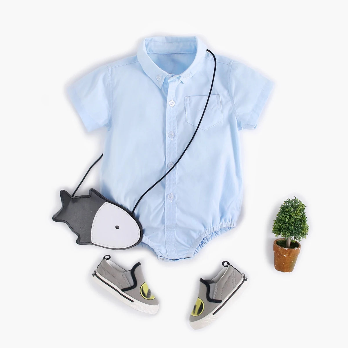 Bambino's Geruitte Romper