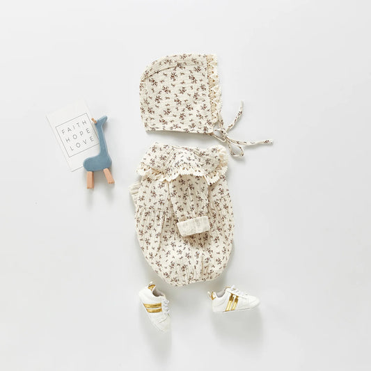 Bambino's Vintage Romper En Hoed Set