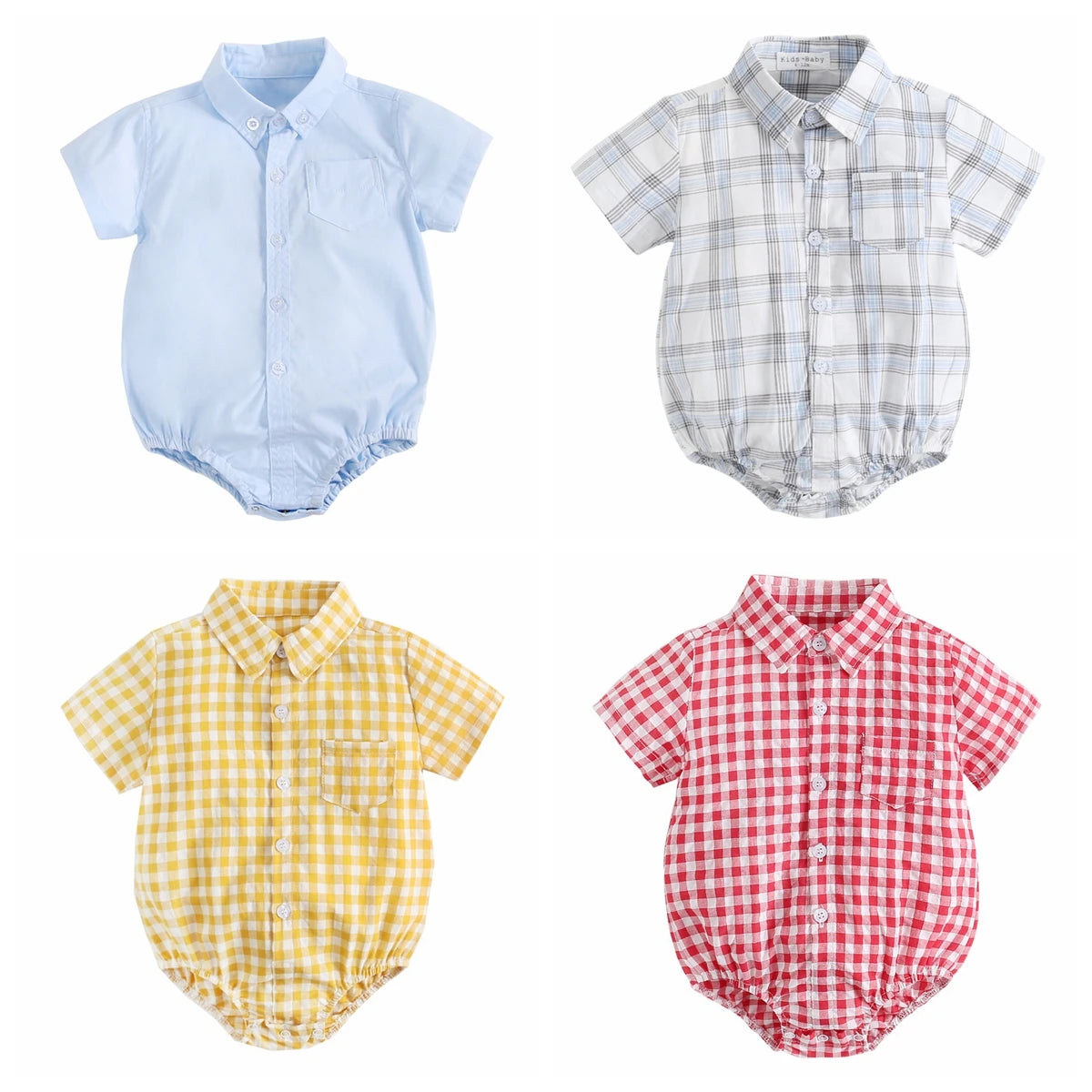 Bambino's Geruitte Romper