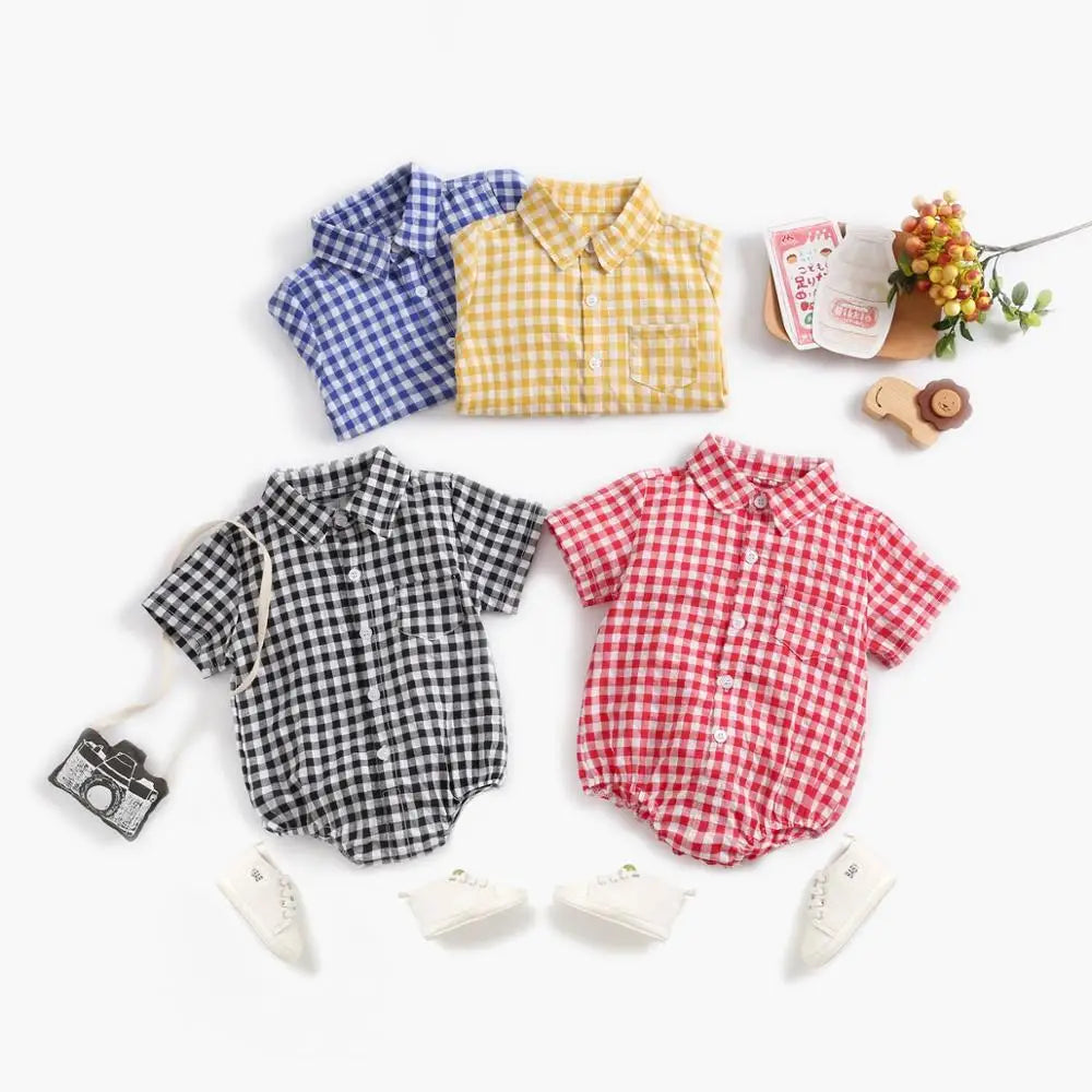 Bambino's Geruitte Romper