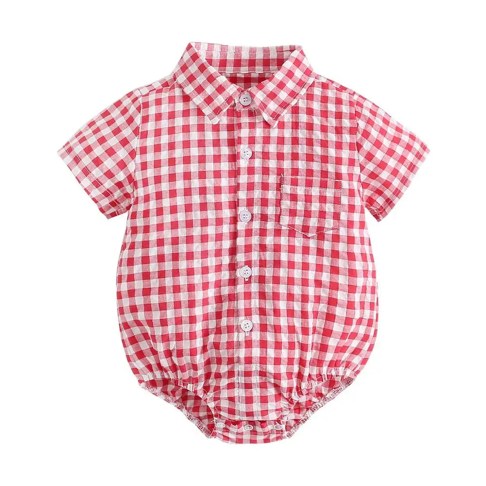 Bambino's Geruitte Romper