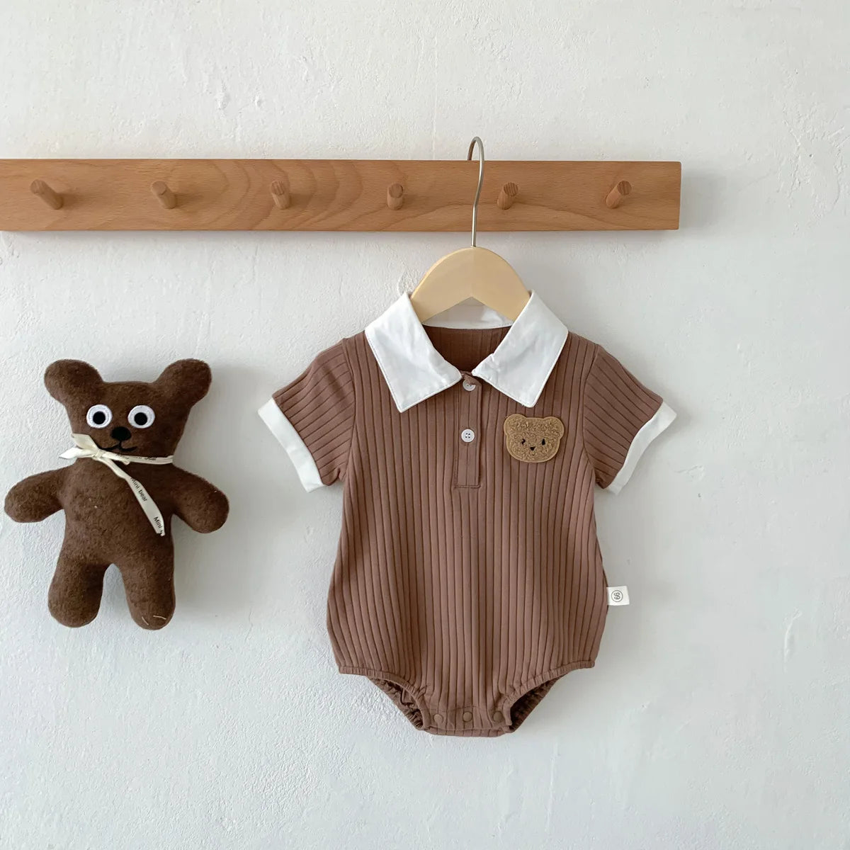 Bambino's Teddybeer Polo Romper