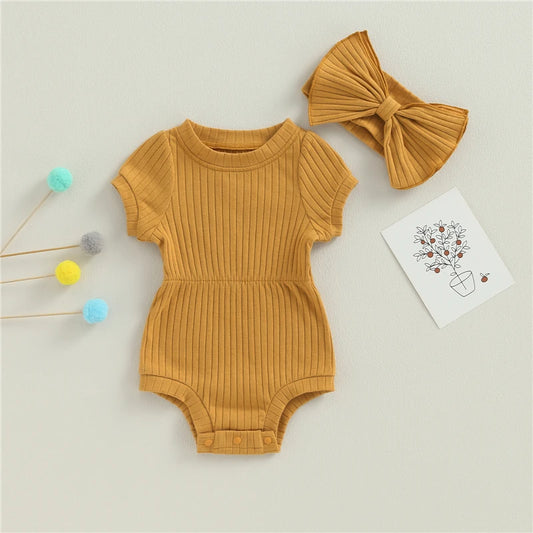Bambino's Romper En Strik Set