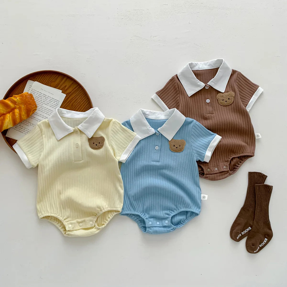 Bambino's Teddybeer Polo Romper