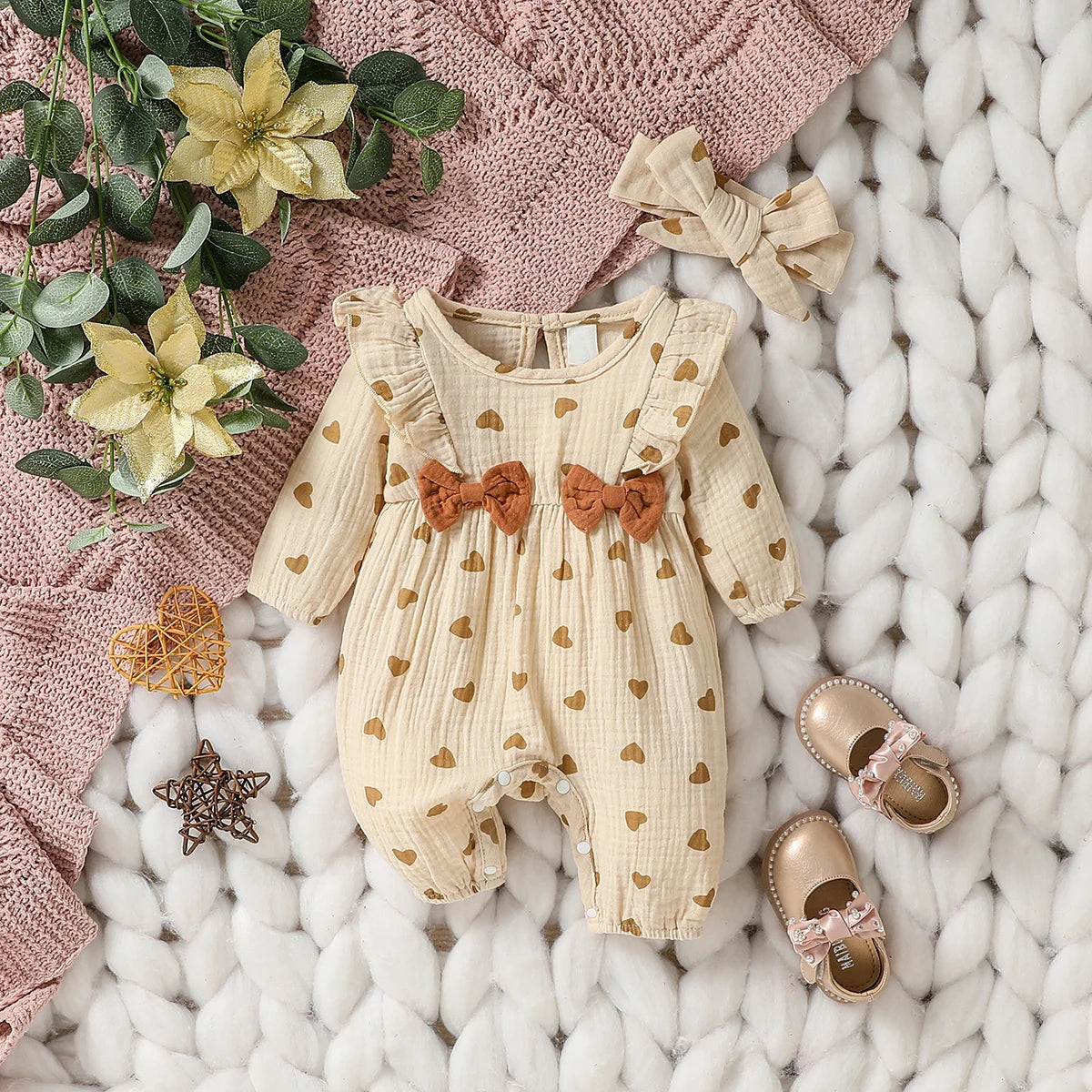 Bambino's Romper En strik Set