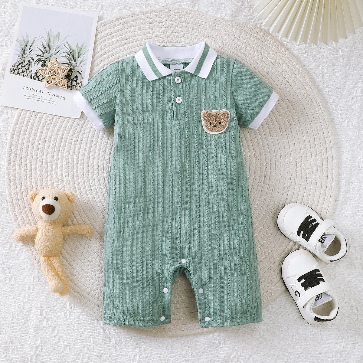 Bambino's Gebreide Teddybeer Romper