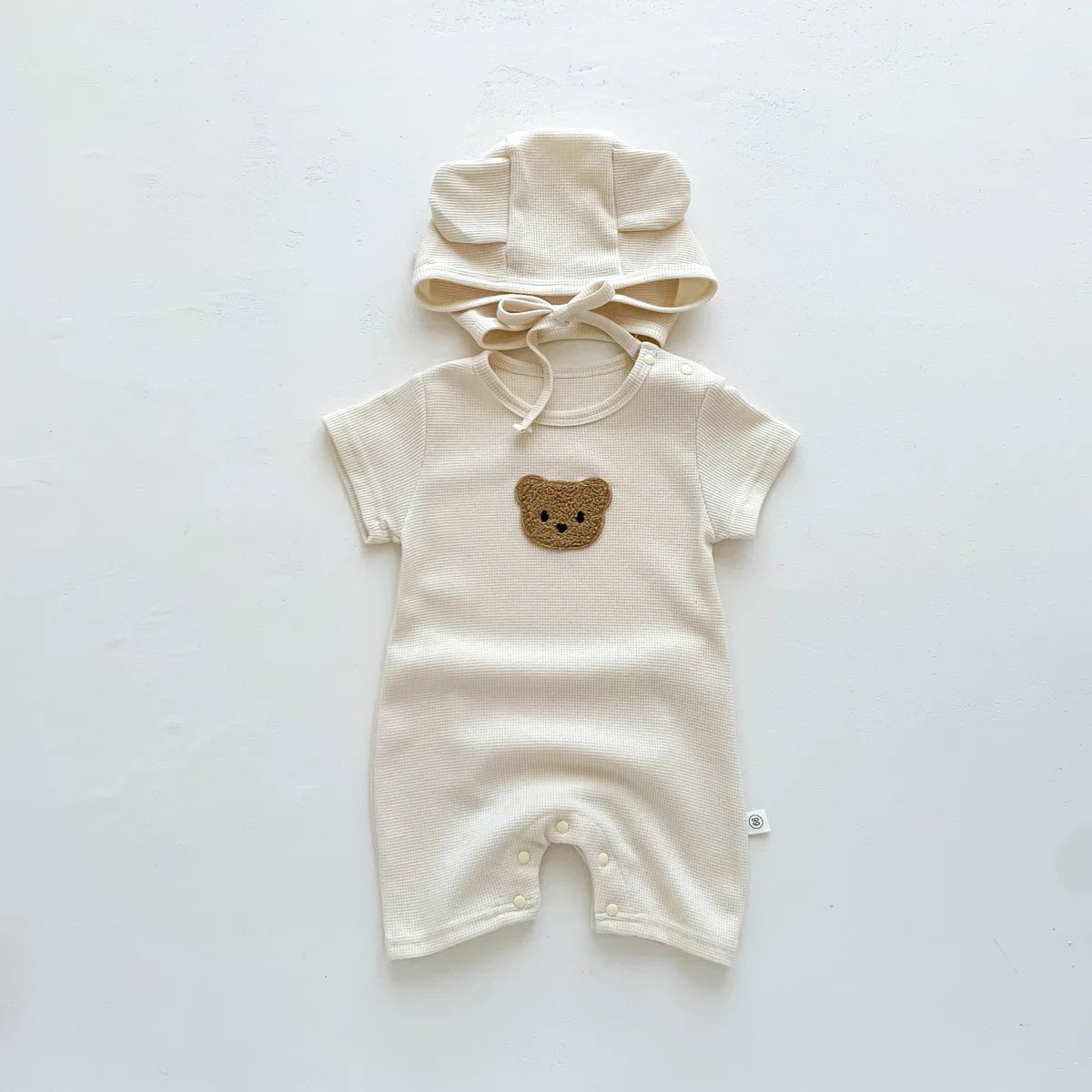 Bambino's Teddybeer Romper En Muts Set