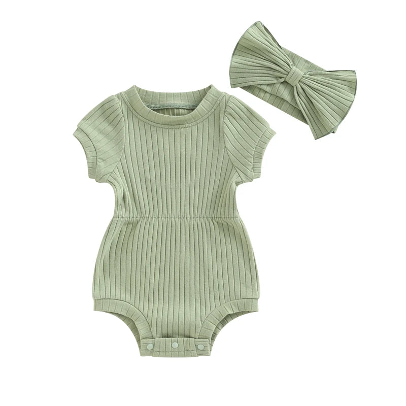 Bambino's Romper En Strik Set
