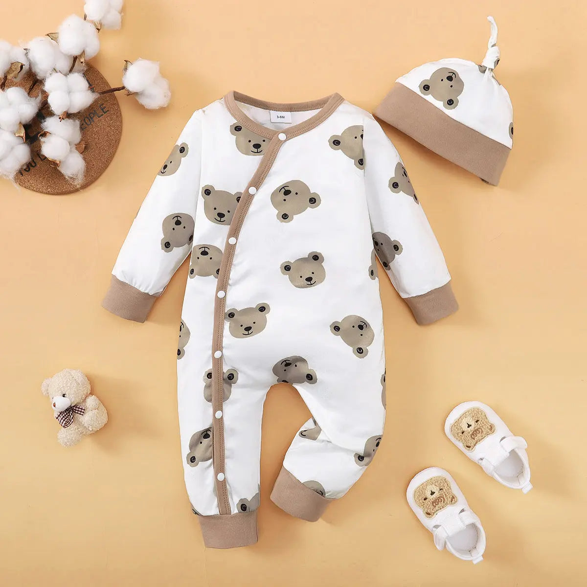 Bambino's Romper En Muts Set