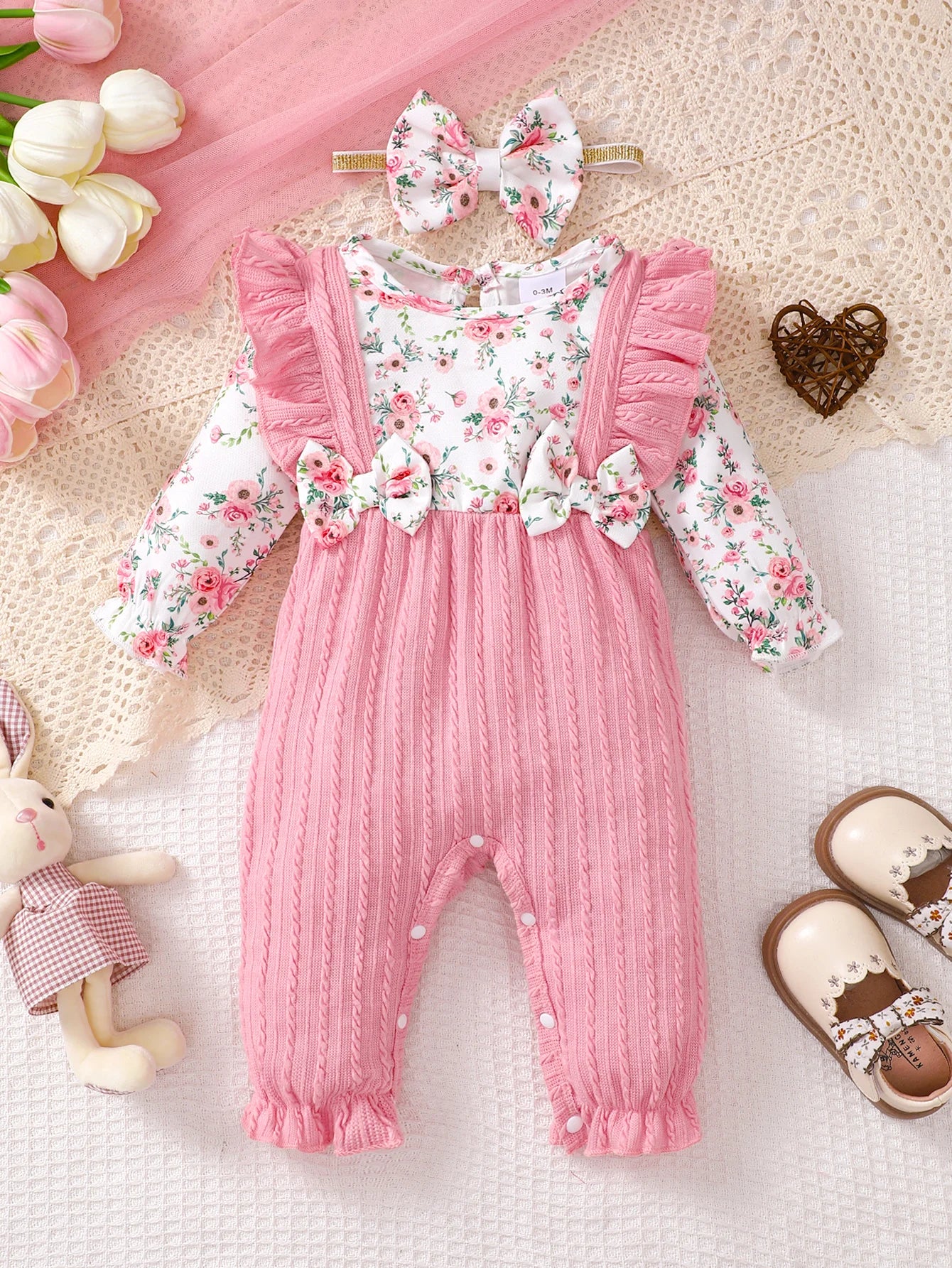 Bambino's Romper En Muts Set