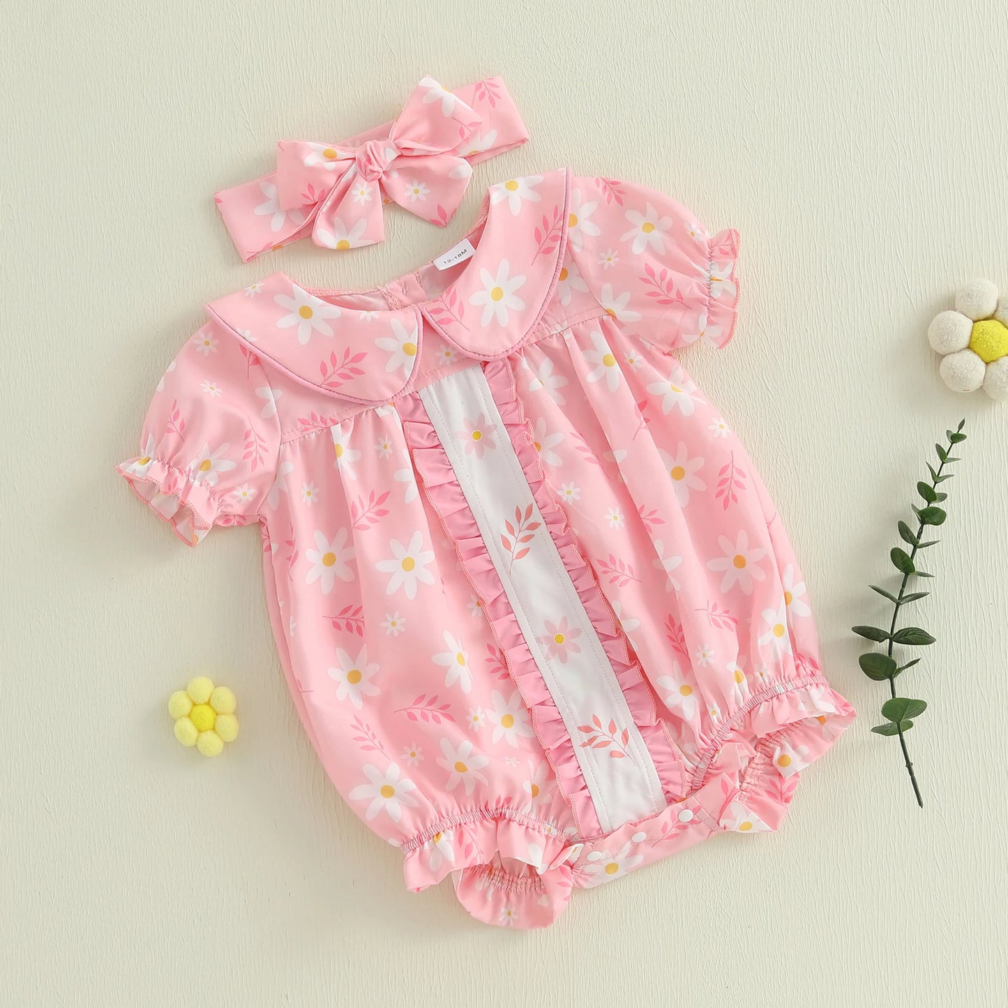 Bambino's Romper En Strik Set