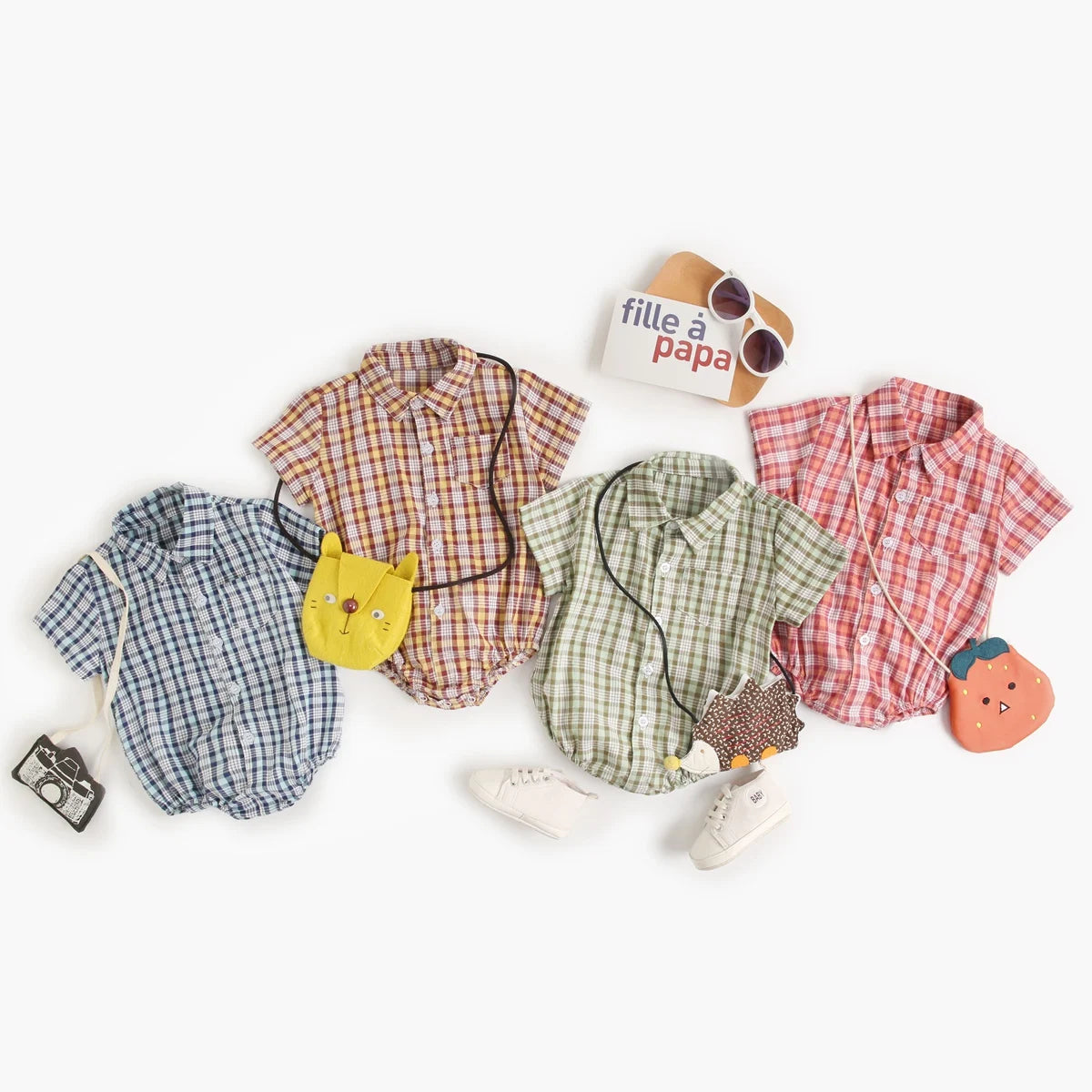 Bambino's Geruitte Romper