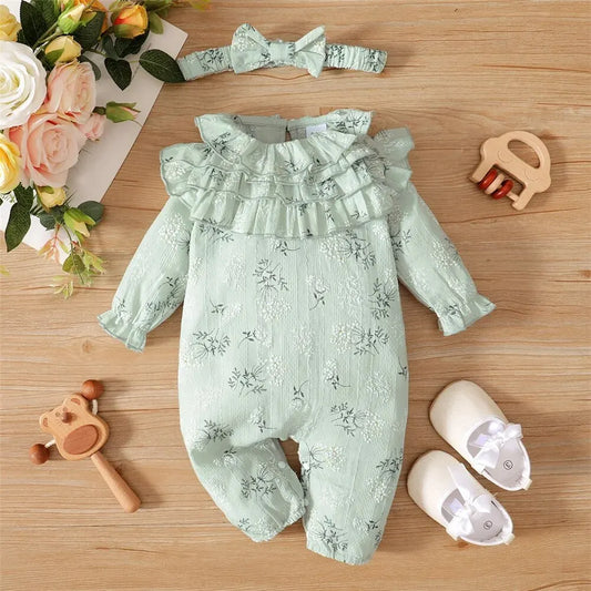Bambino's Vintage Romper En Strik Set