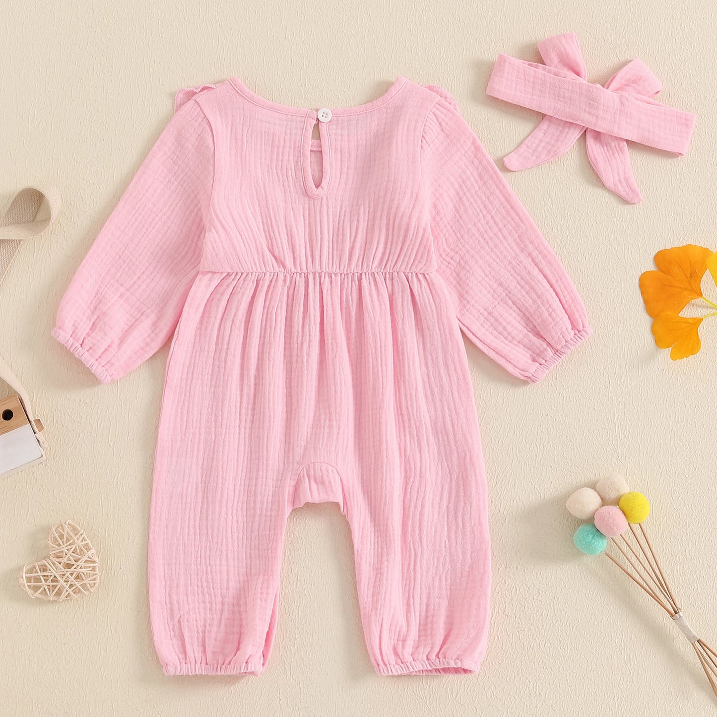 Bambino's Kleurrijke Romper En Strik Set