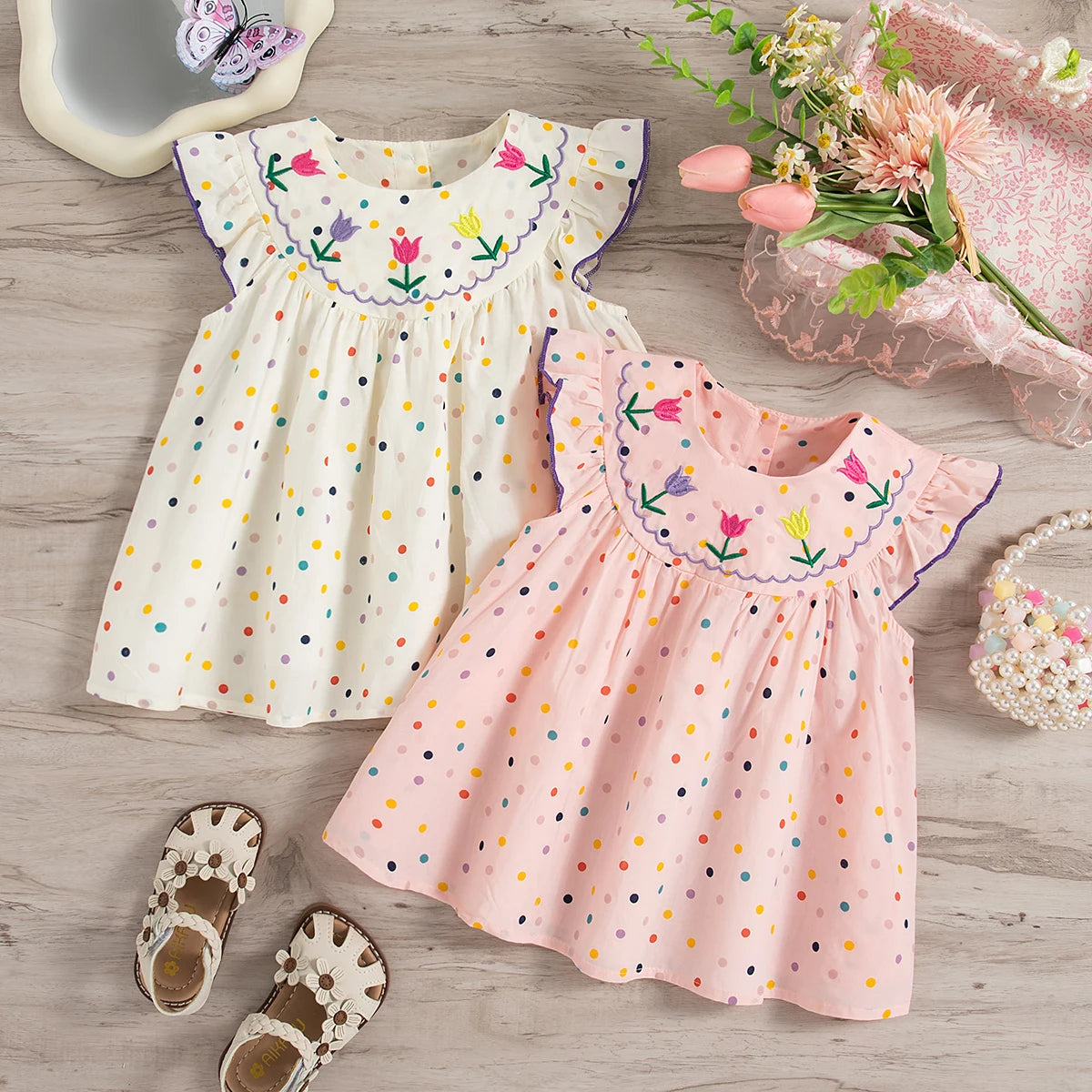 Bambino's Polka Dot Jurkje