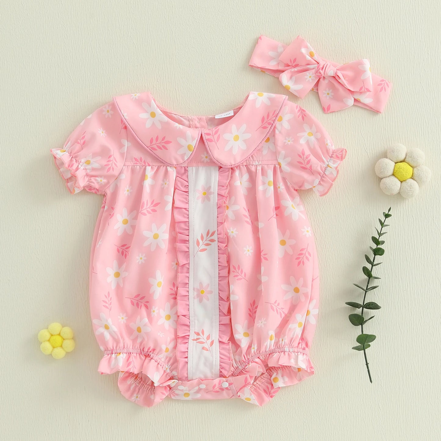 Bambino's Romper En Strik Set