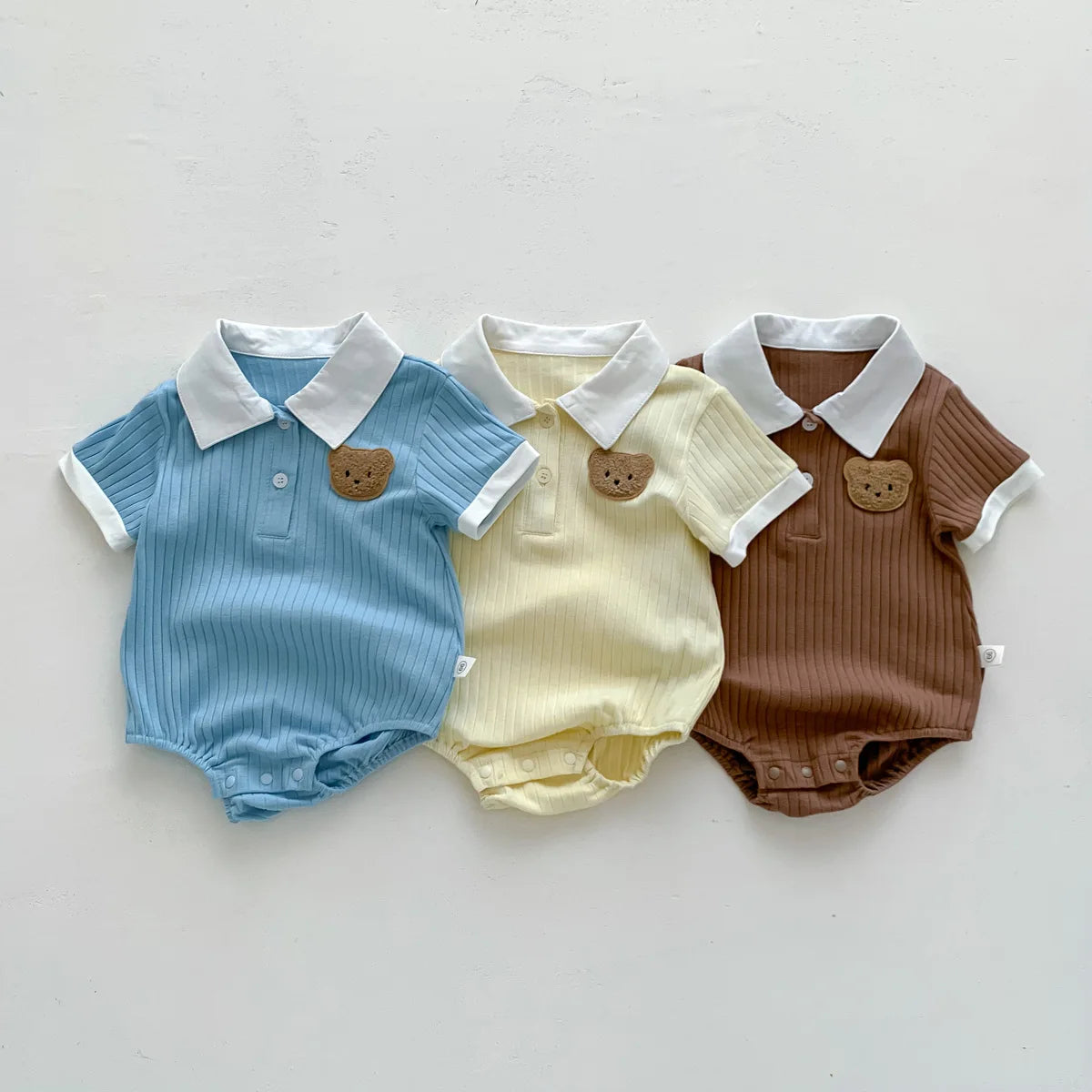 Bambino's Teddybeer Polo Romper