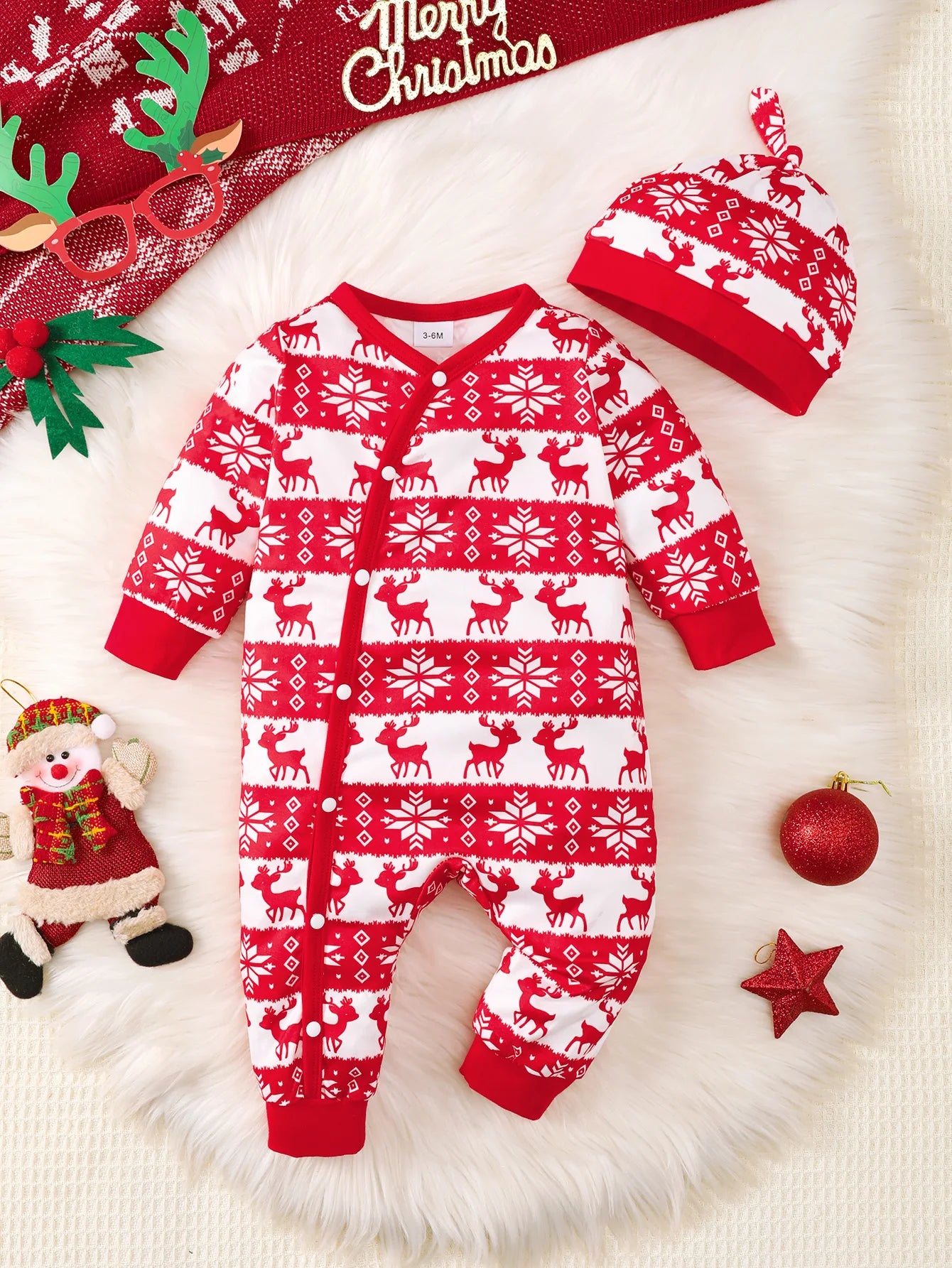Bambino's Romper En Muts Set
