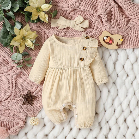 Bambino's Vintage Romper En Strik Set