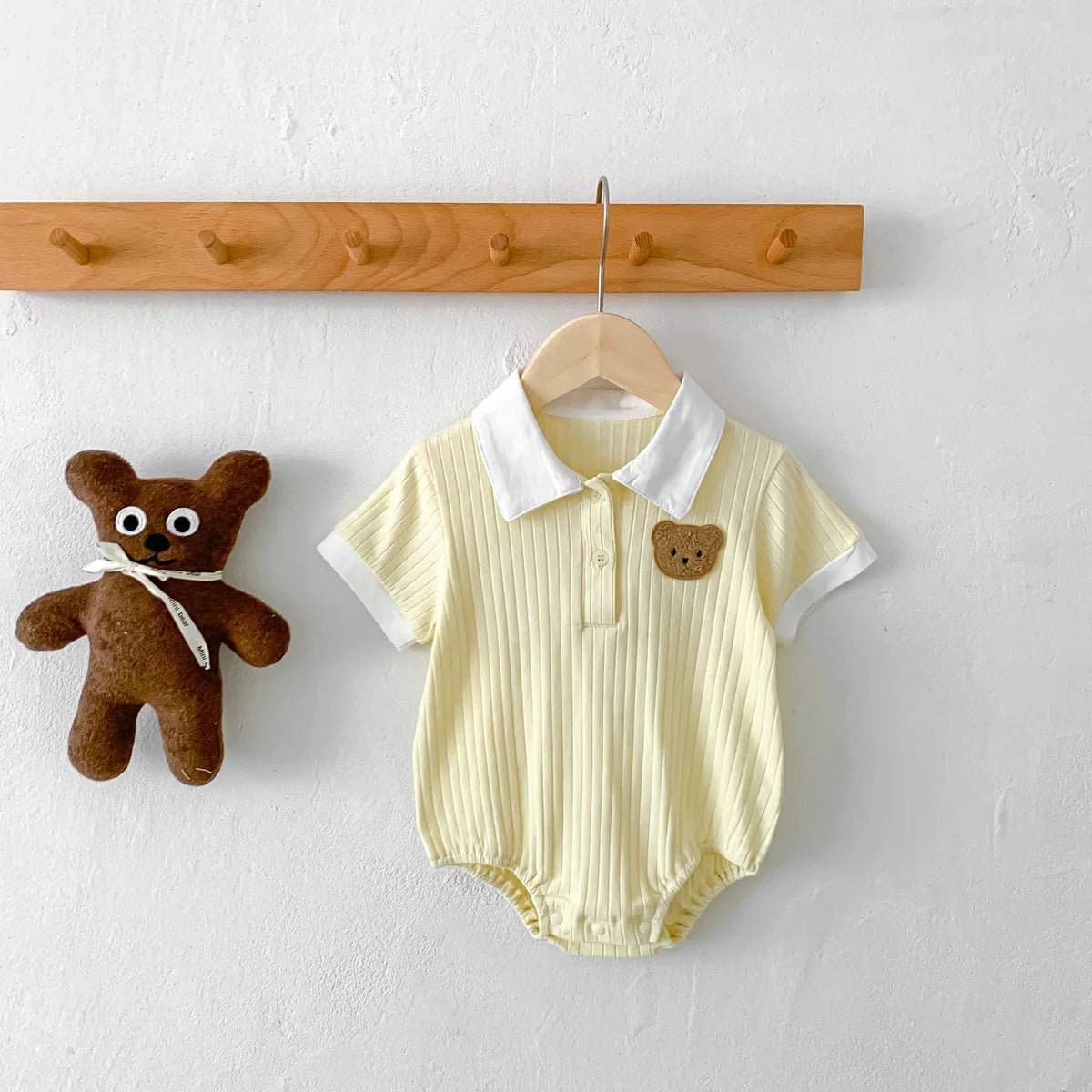 Bambino's Teddybeer Polo Romper