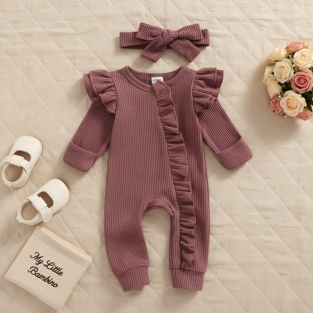 Bambino's Romper En Strik Set
