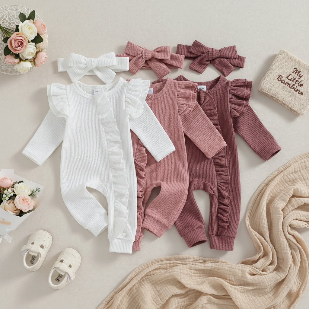 Bambino's Romper En Strik Set