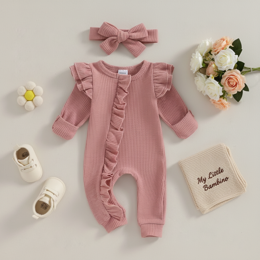 Bambino's Romper En Strik Set