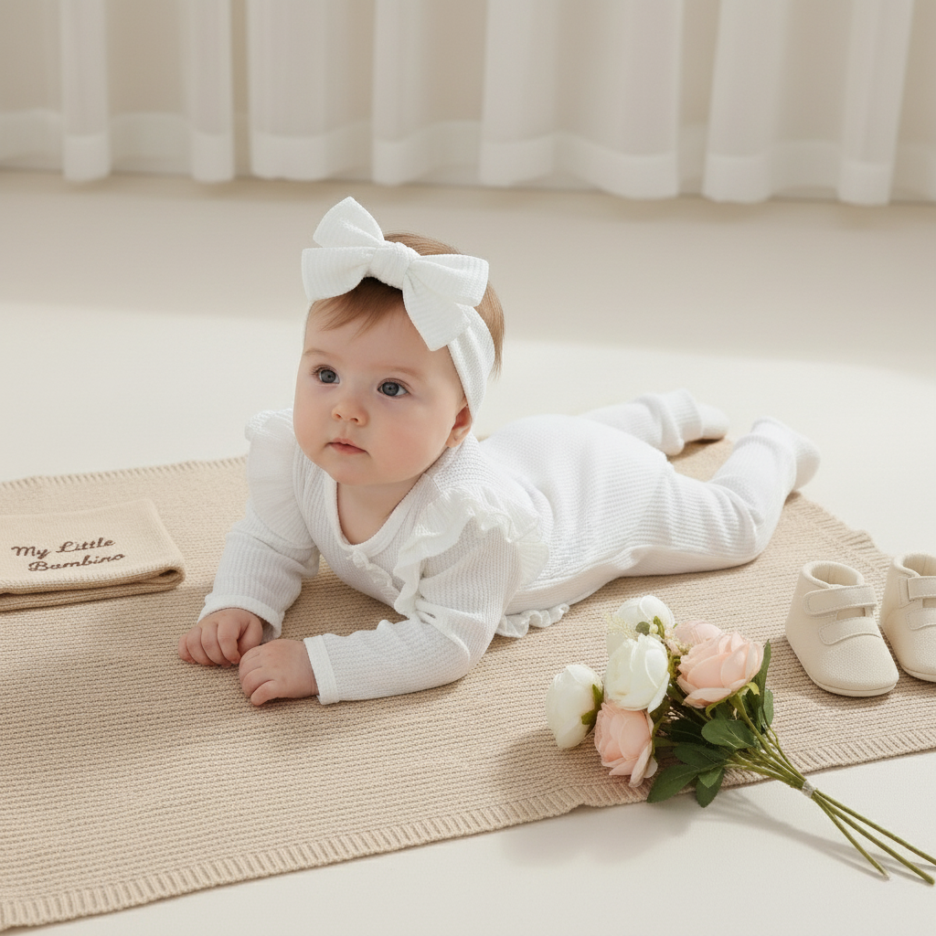 Bambino's Romper En Strik Set