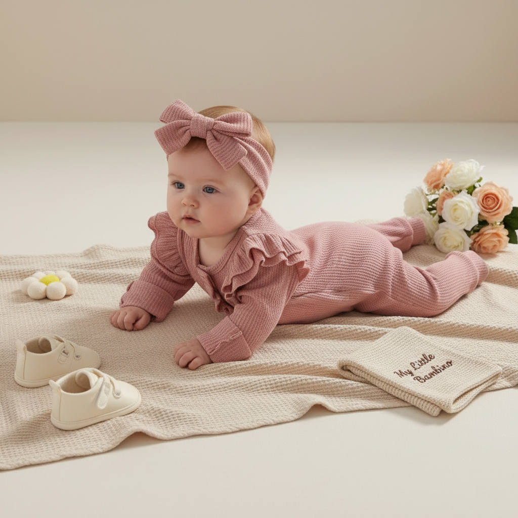 Bambino's Romper En Strik Set