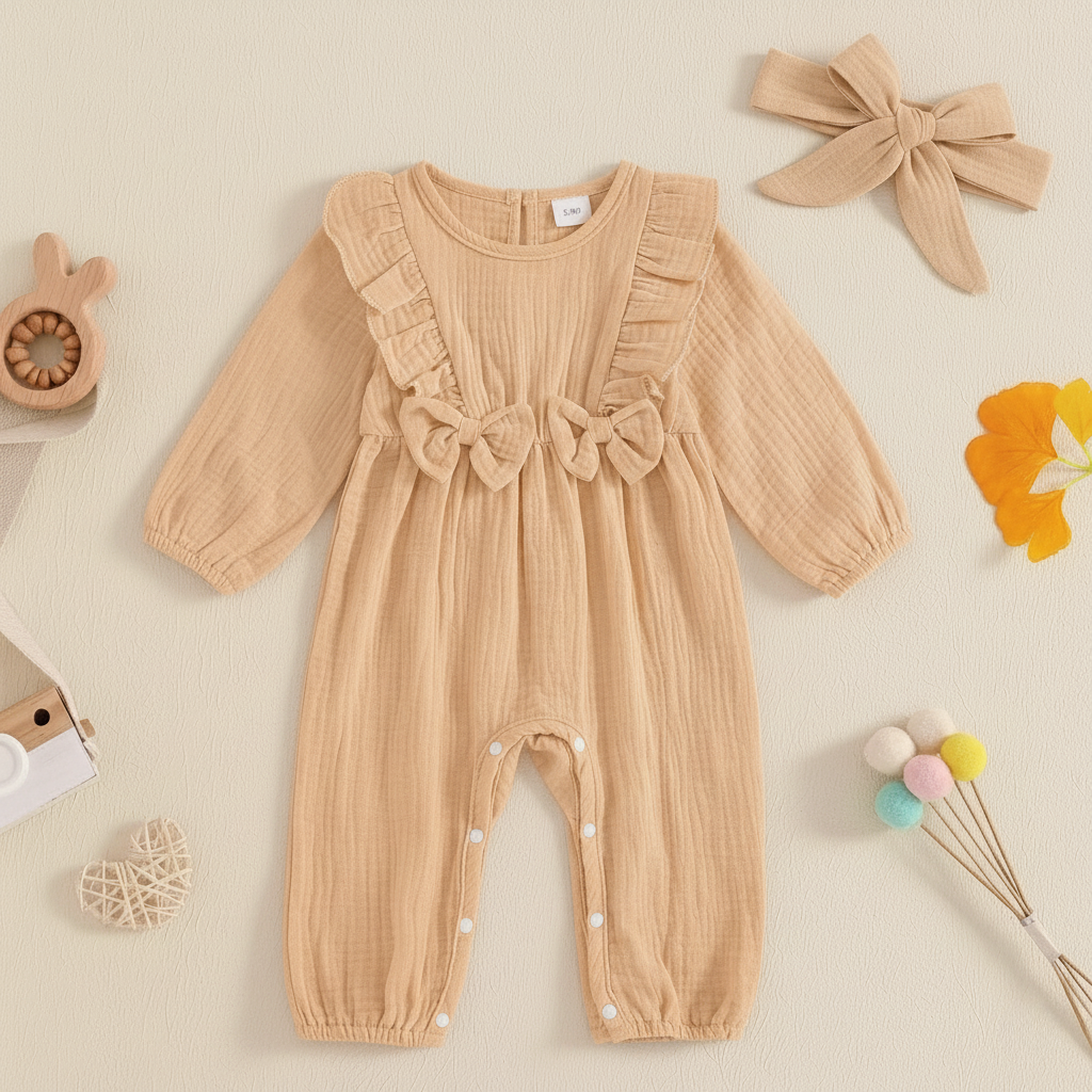 Bambino's Kleurrijke Romper En Strik Set