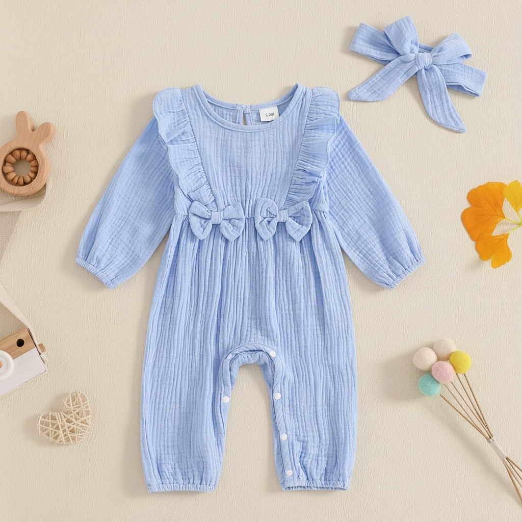 Bambino's Kleurrijke Romper En Strik Set