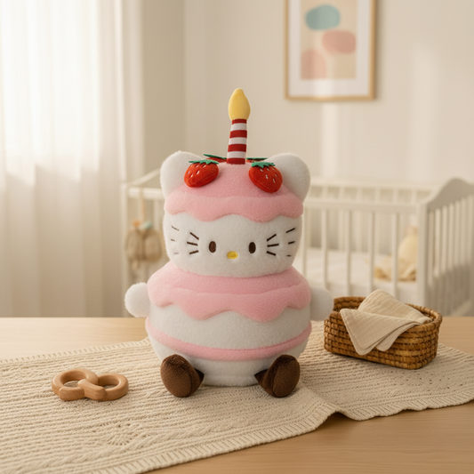 Bambino's Roze Kat Taart Knuffel