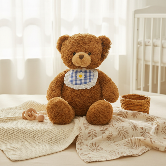 Bambino's Geruite Kraag Teddybeer