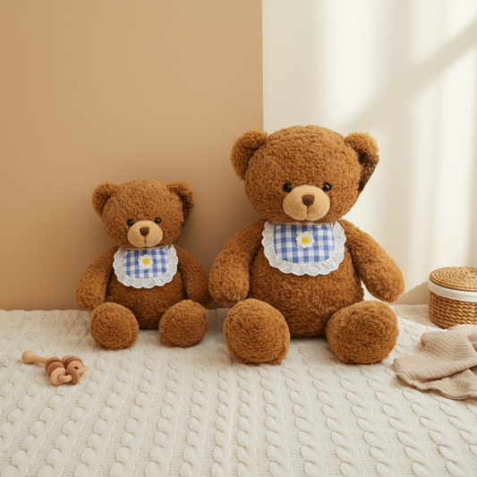 Bambino's Geruite Kraag Teddybeer
