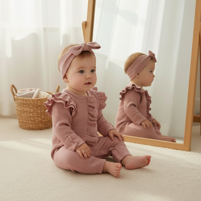 Bambino's Romper En Strik Set