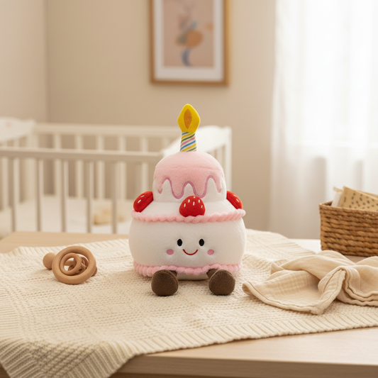 Bambino's Roze Verjaardagstaart Knuffel