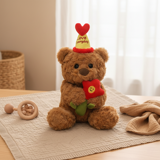 Bambino's Teddybeer Bloem Knuffel