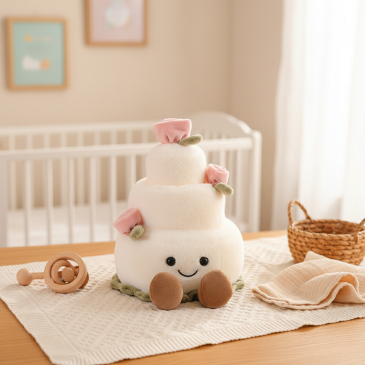 Bambino's Witte Bruilofttaart Knuffel