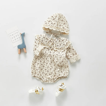 Bambino's Vintage Romper En Hoed Set