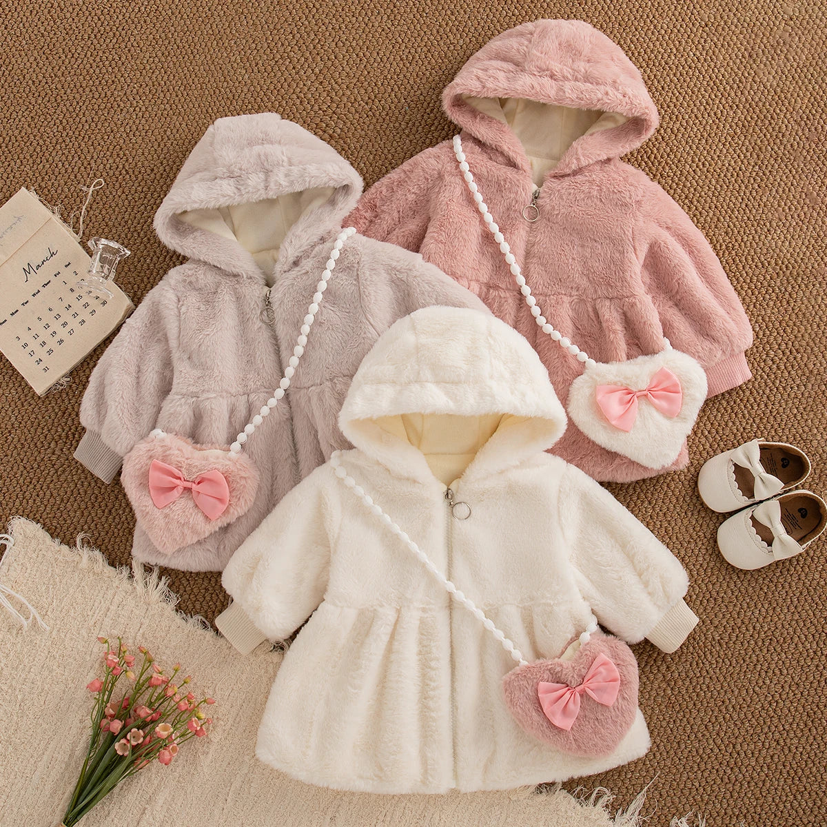 Bambino's Plushy Jas En Tas Set