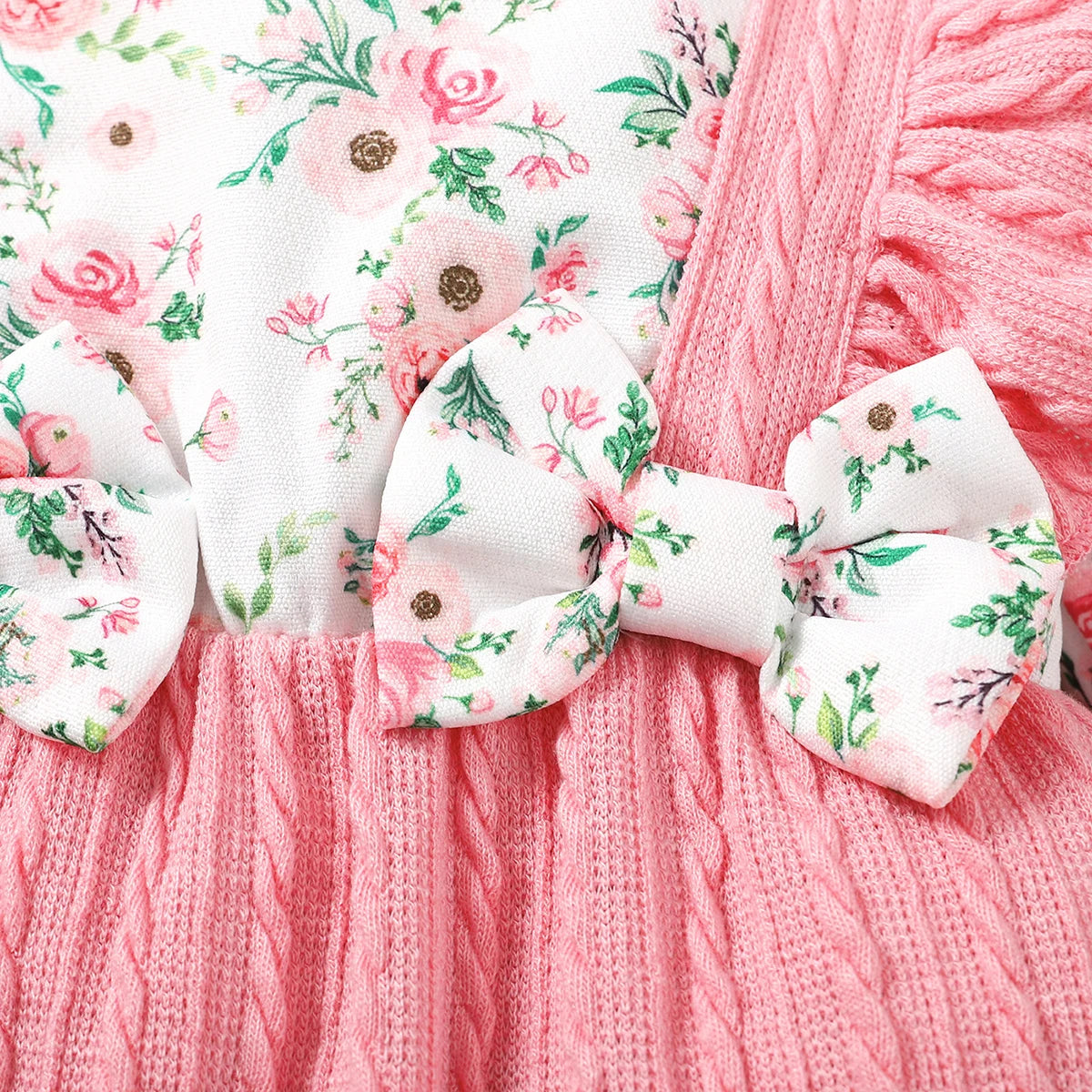 Bambino's Bloemtjes Romper En Haarband Set