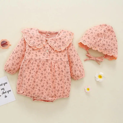Bambino's Vintage Romper En Hoed Set