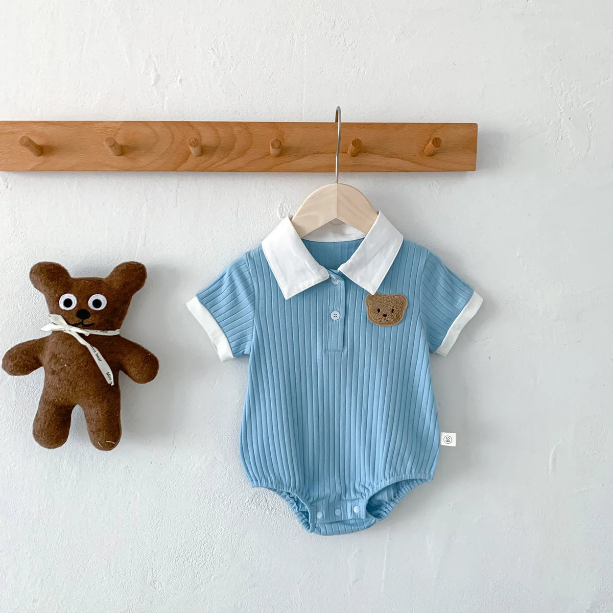 Bambino's Teddybeer Polo Romper