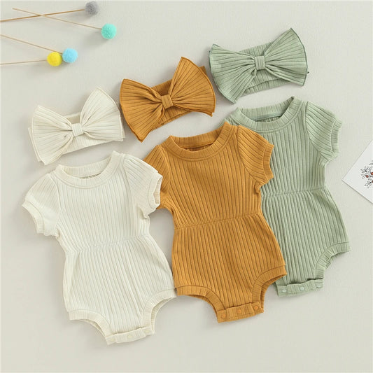 Bambino's Romper En Strik Set