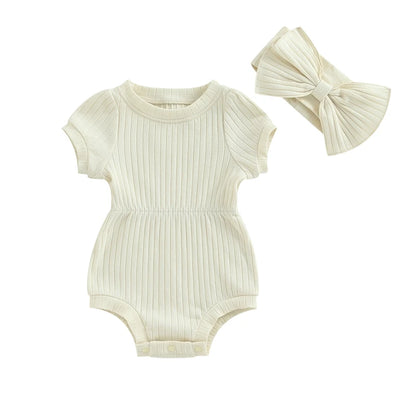 Bambino's Romper En Strik Set