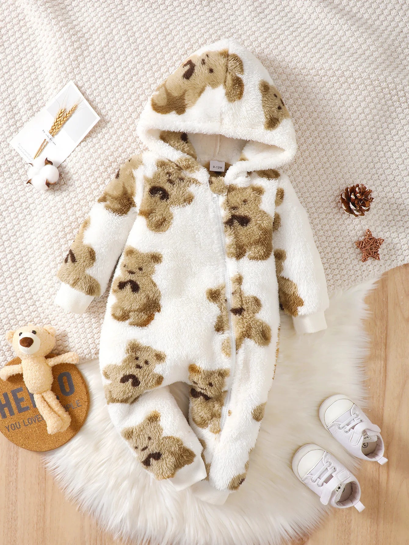 Bambino's Pluizige Teddybeer Onesie