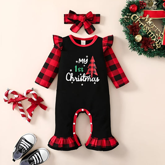 Bambino’s My First Christmas Romper Set